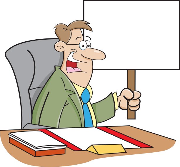 带着手势的卡通工人图片下载