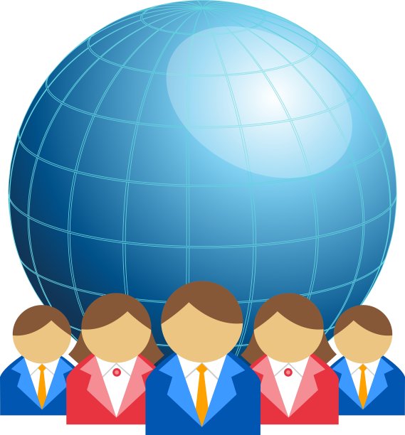 商界男女与全球图片下载