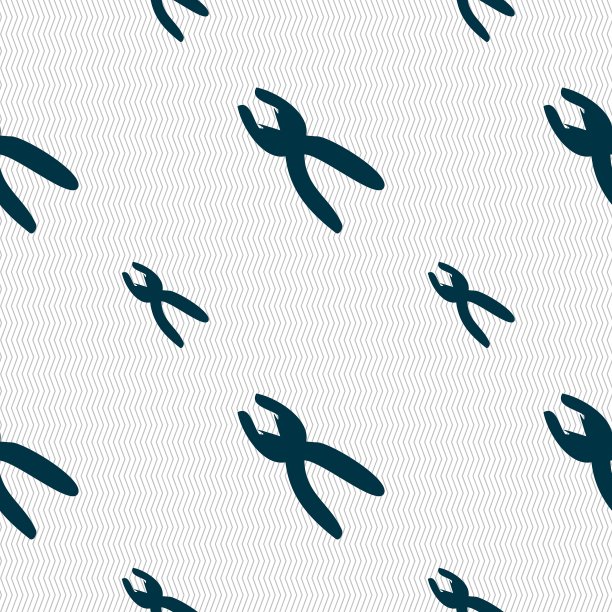 钳子图标符号无缝图案与几何图片下载