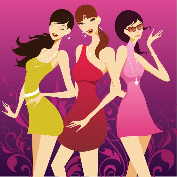 时尚的女孩图片下载