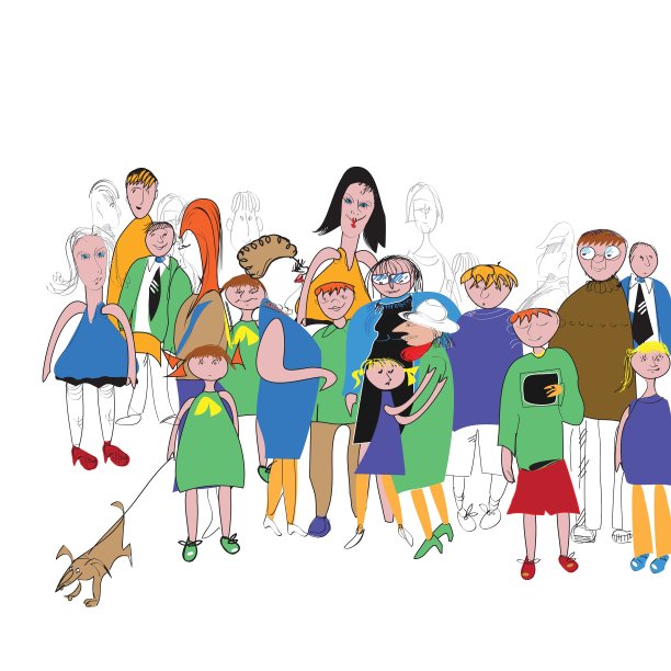 人群的颜色图片下载