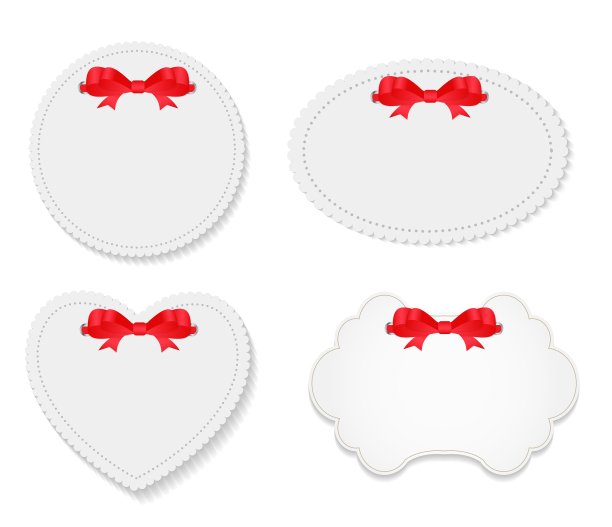 设计复古标签框架与弓图片下载