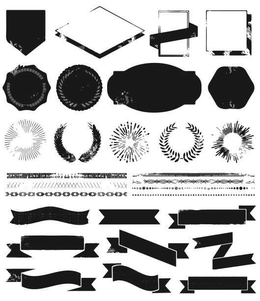 Grunge纹理复古风格设计集图片下载
