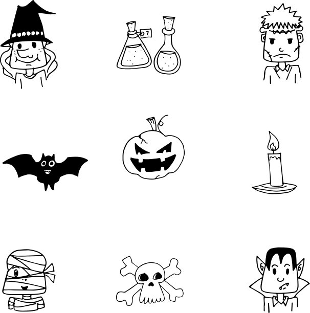 万圣节涂鸦图片下载
