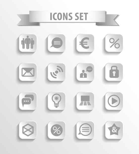 多边形现代图标图片下载