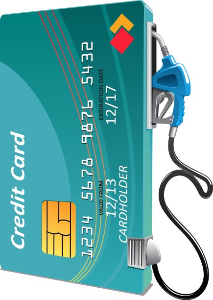 有汽油或汽油泵的信用卡图片下载