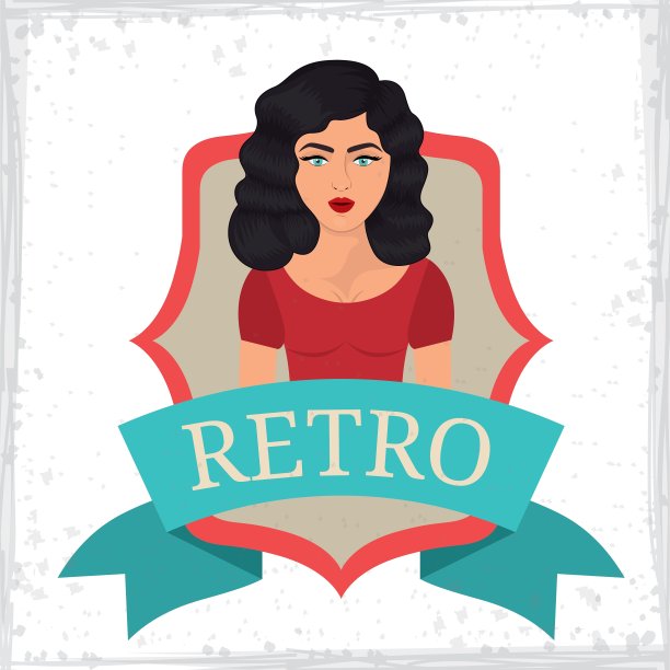 复古的女性设计图片下载