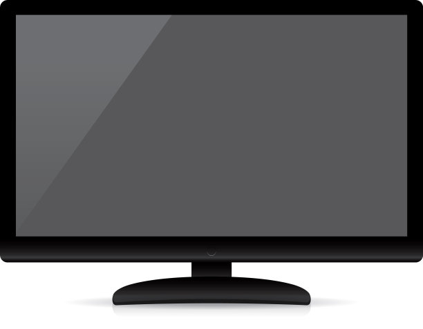 现代空白平板电视隔离在白色的背面图片下载