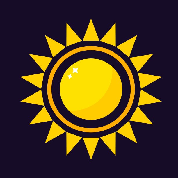 太阳图标孤立图片下载