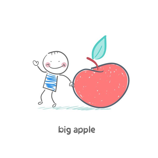 男人和苹果图片下载