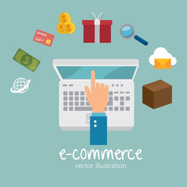 网上购物的设计图片下载