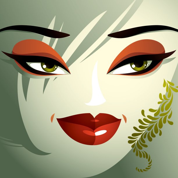 可爱女孩脸上的表情图片下载