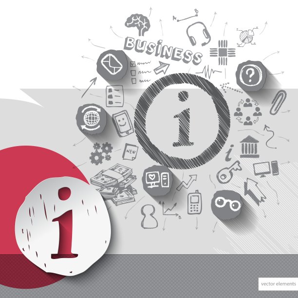 纸和手绘的互联网徽章与图标图片下载