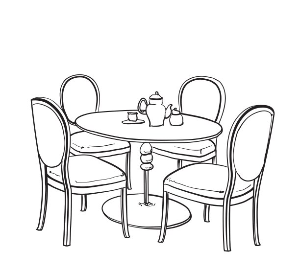 夏日咖啡馆的家具图片下载