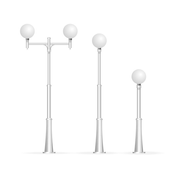 路灯被白色电隔离图片下载