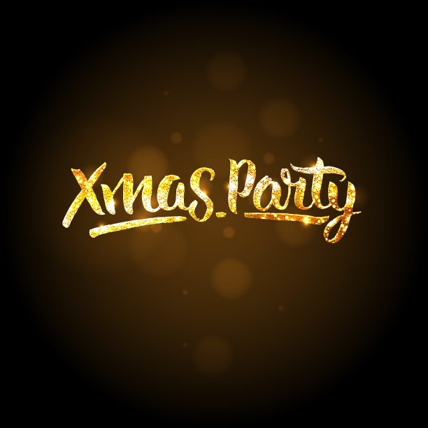 圣诞派对模板圣诞金色背景图片下载