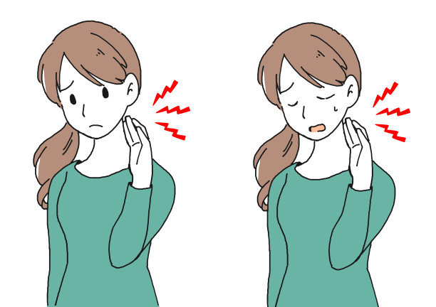 一个女人脖子僵硬的插图材料图片下载