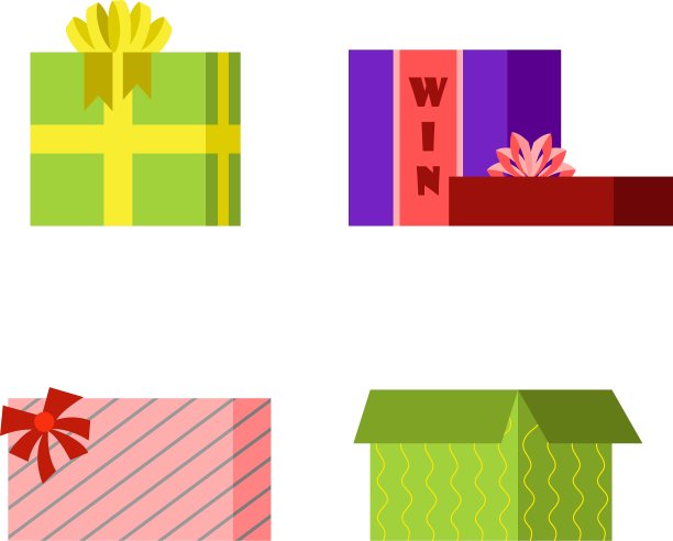 礼品打开盒图标图片下载