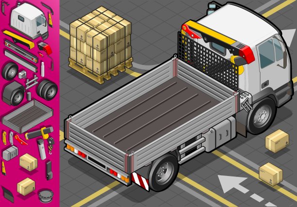 等距货柜车图片下载