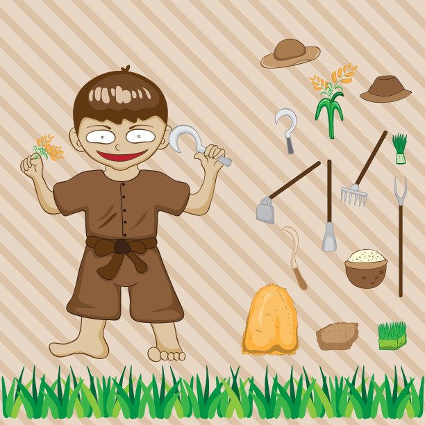 与农民在农场的卡通图片下载