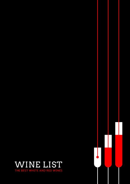 用酒杯设计酒单图片下载