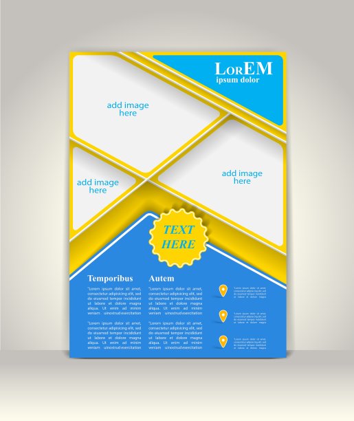 传单小册子或杂志封面模板图片下载