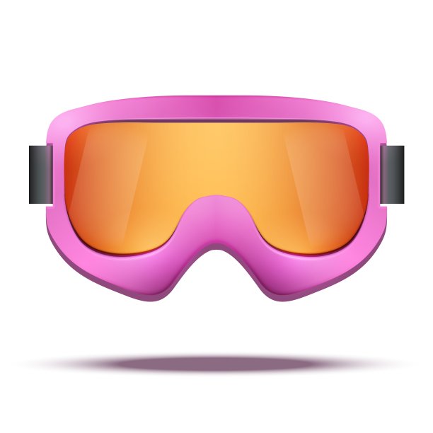 经典的复古老学校粉色滑雪板滑雪图片下载