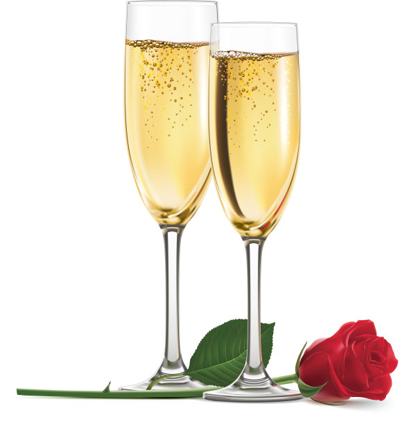香槟和玫瑰图片下载