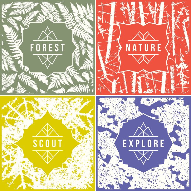 标签设计与无缝模式图片下载