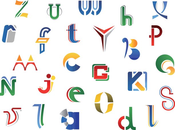 全套字母和图标图片下载