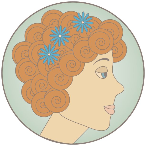 里面有一个红发卷发的女孩图片下载