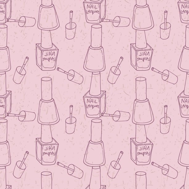 无缝图案与指甲油图片下载