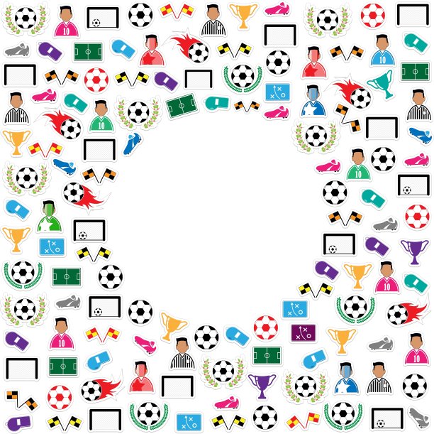 足球圈图标设置eps10图片下载