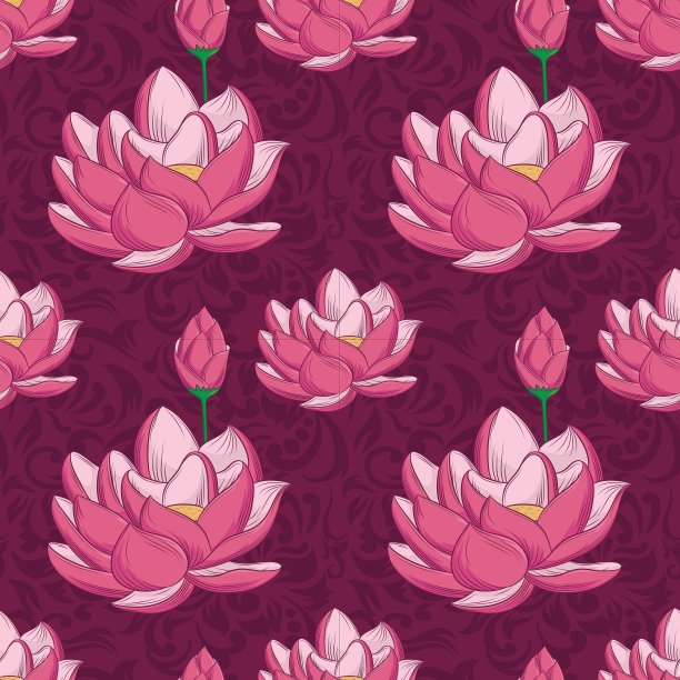 莲花装饰模式图片下载