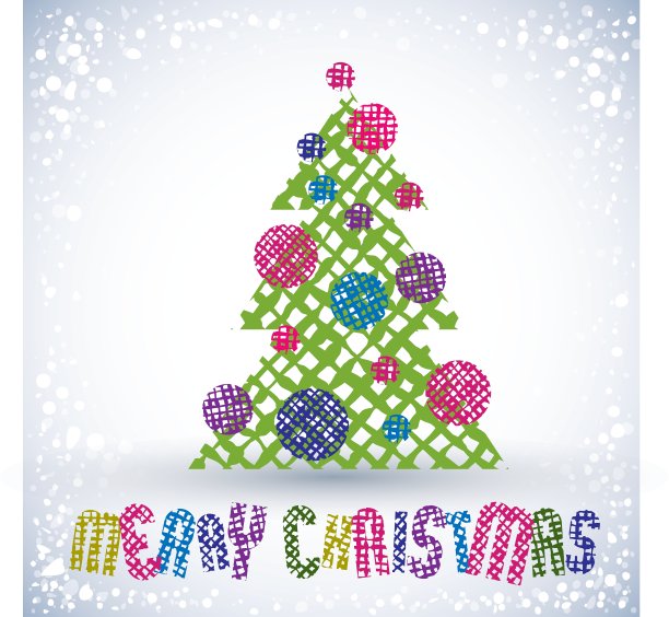 圣诞贺卡与特殊的字体和手图片下载