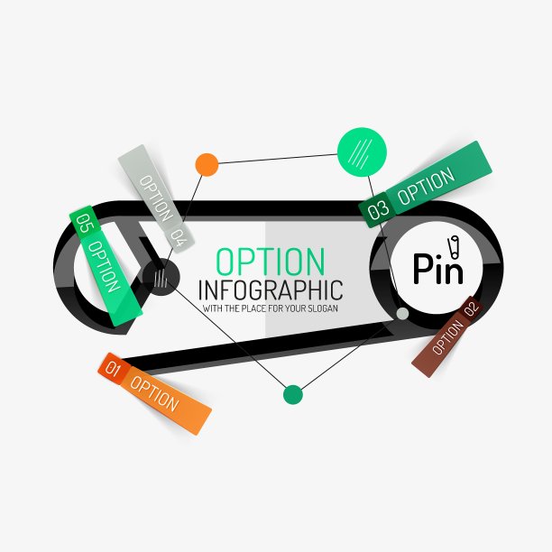 简约线条设计办公室网页信息图图片下载