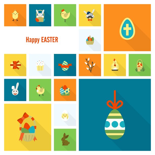 庆祝复活节的图标图片下载