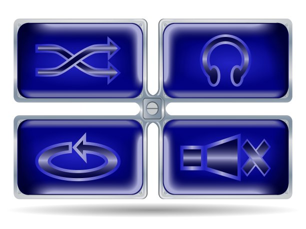 媒体按钮图标图片下载