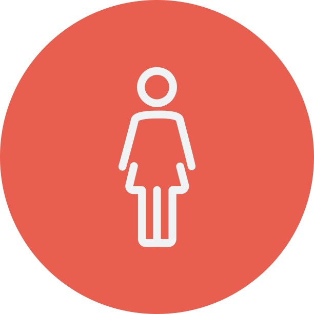 女人站在细细的线图标图片下载