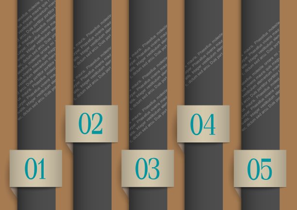 黑色纸编号横幅图片下载