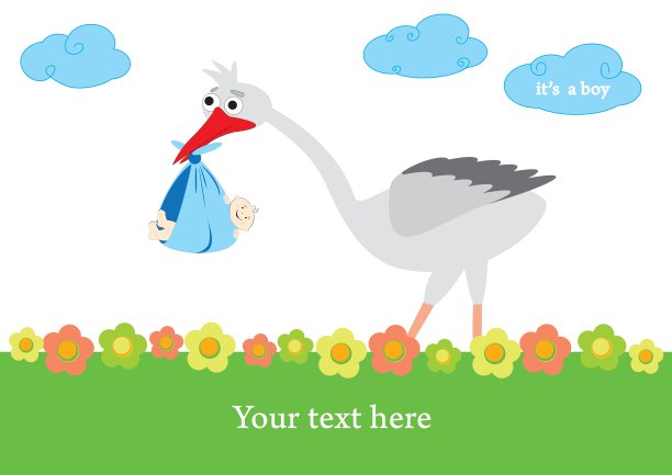 男婴公告卡图片下载