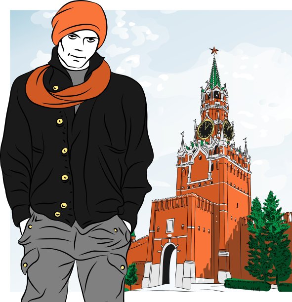 莫斯科的时尚达人图片下载