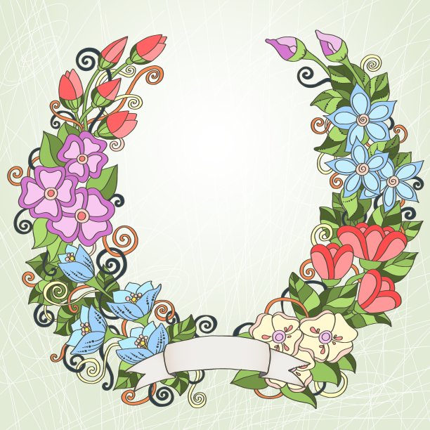 花卡片与地方为您的文本图片下载