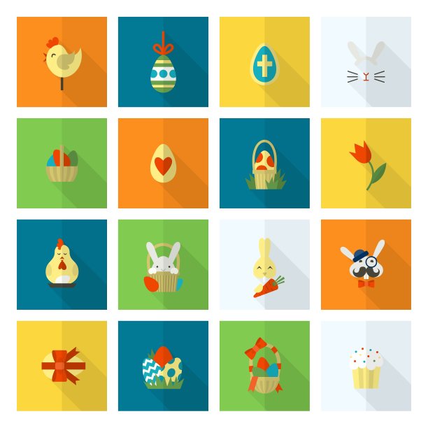 庆祝复活节的图标图片下载