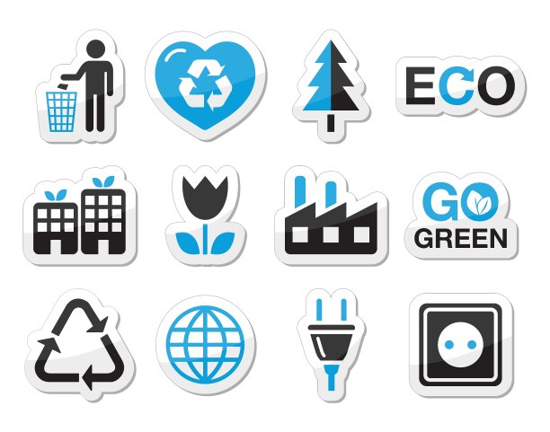 生态绿色循环图标集图片下载