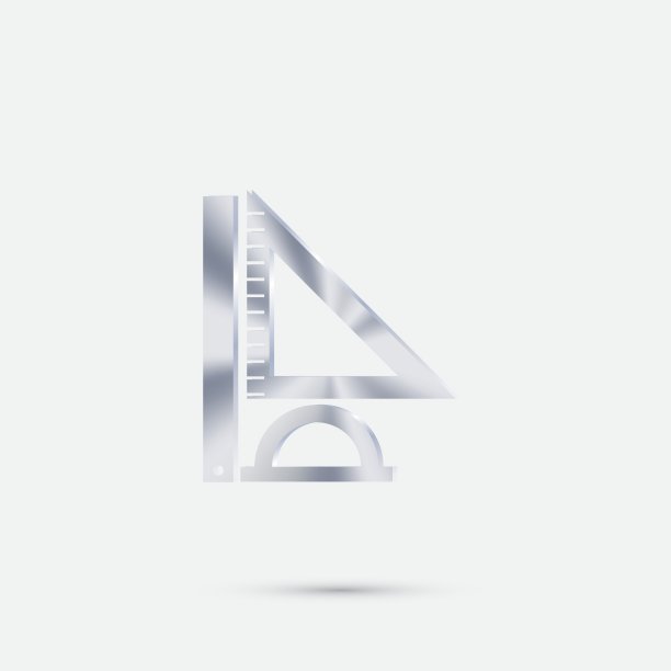 尺子量角器三角形几何符号和图片下载