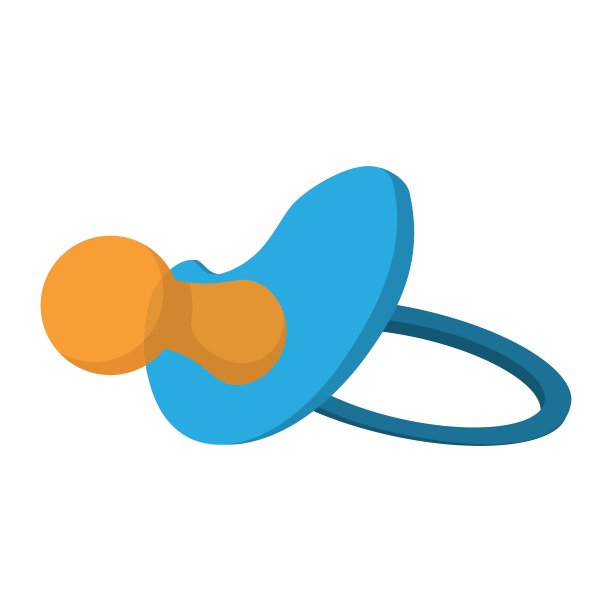 婴儿奶嘴卡通图标图片下载