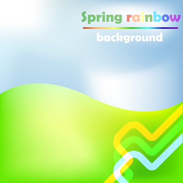 春天彩虹背景图片下载