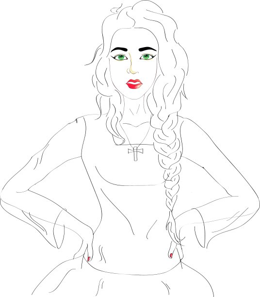 红唇美女图片下载