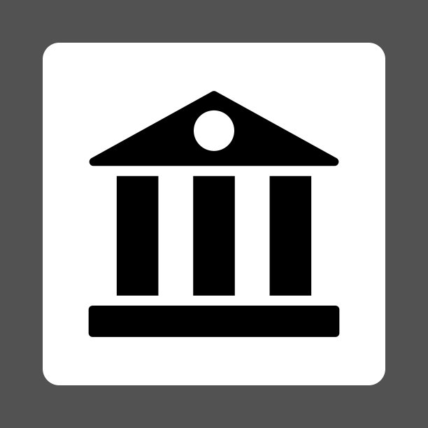 银行平黑白圆形按钮颜色图片下载